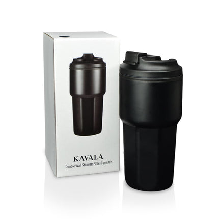 DWGL 3142Toolmart GiftsKAVALA - Giftology Steel/PP Double Wall Travel Mug 500ml - Black