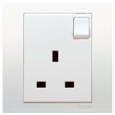 Schneider Electric,KB15,13A 250V 1 Gang Switched Socket