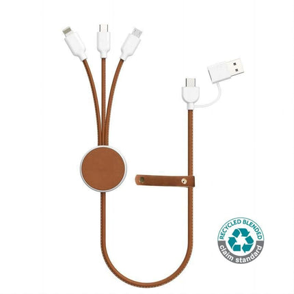 MTST 1162Toolmart GiftsKOPER - @memorii Recycled 6 - in - 1 Charging Cable - White