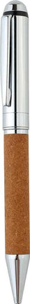 WIEN 5111Toolmart GiftsKORU - eco - neutral Metal Pen with Recycled Leather Barrel - Brown