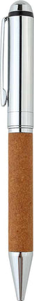 WIEN 5111Toolmart GiftsKORU - eco - neutral Metal Pen with Recycled Leather Barrel - Brown