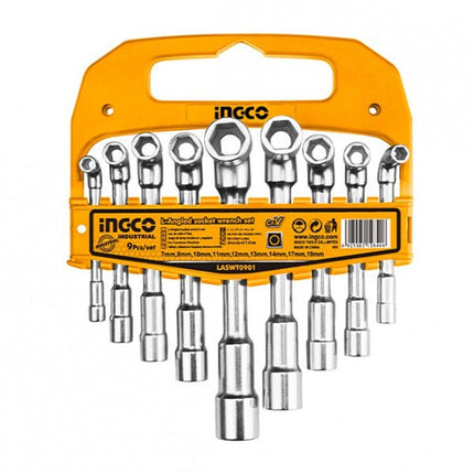 LASWT0601INGCOL - angled Socket Wrench Set 6pcs