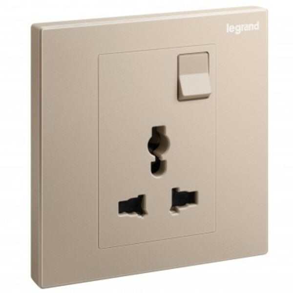 Legrand galion rose gold multistd sw skt | Switches & Sockets | Toolmart