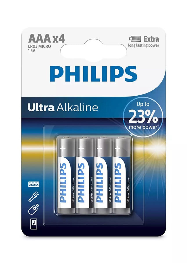 Philips Ultra Alkaline Battery LR03E4B/97 | Toolmart