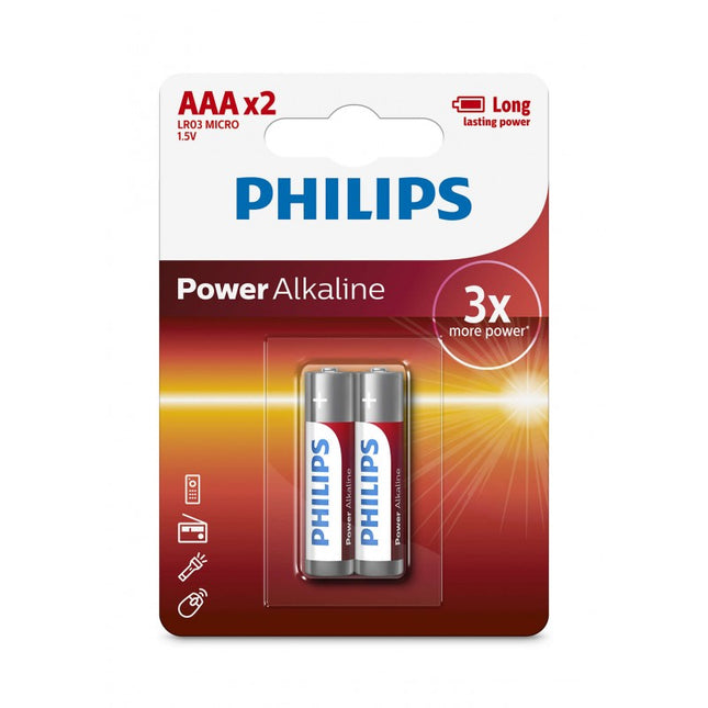 Philips Power Alkaline Battery LR03P2B/97 | Toolmart