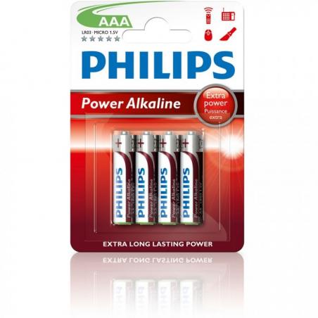 Philips Power Alkaline Battery LR03P4B/97 | Toolmart