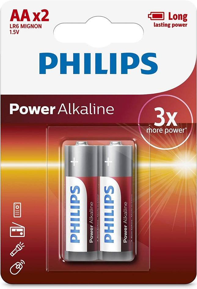 Philips Power Alkaline Battery LR6P2B/97 | Toolmart