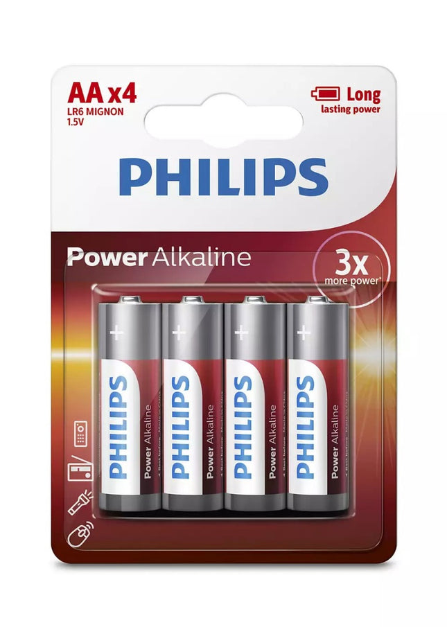 Philips Power Alkaline Battery LR6P4B/97 | Toolmart