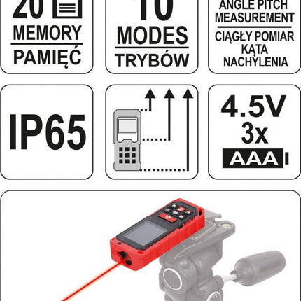 YT - 73126YatoLaser Ranges For Distance Measuring