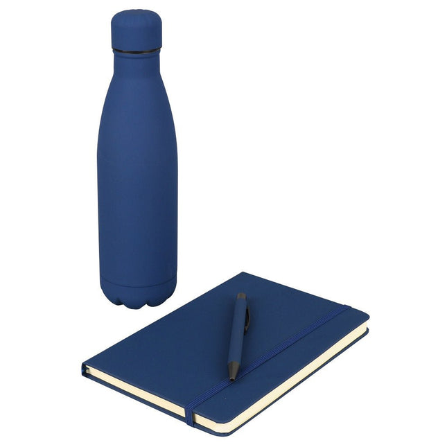 GSGL 864Toolmart GiftsLAUTA - Giftology Set of Stainless Bottle, Notebook and Pen - Blue