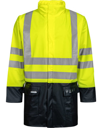 High-Visibility Antiflame Rain Jacket FR-LR3055 with Reflective Tape