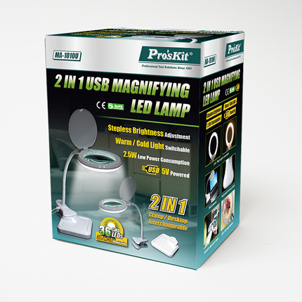 2 in 1 USB Magnifying LED Lamp