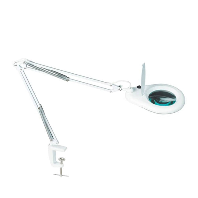 Proskit Table Clamp Magnifier With Workbench Lamp 220V - White | Toolmart