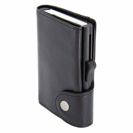 LASN 639Toolmart GiftsMARALIK - c - secure Classic Italian Leather RFID Wallet Black