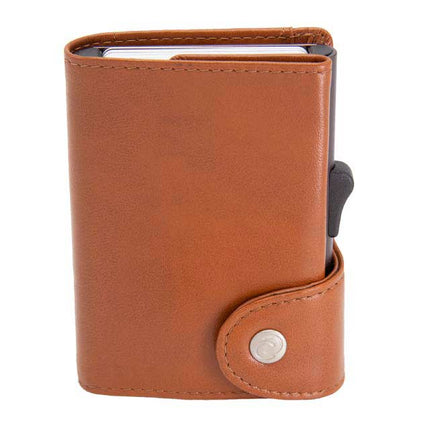 LASN 641Toolmart GiftsMARALIK - c - secure Classic Italian Leather RFID Wallet Chestnut