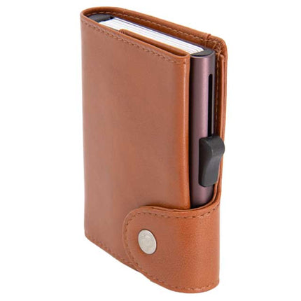 LASN 641Toolmart GiftsMARALIK - c - secure Classic Italian Leather RFID Wallet Chestnut