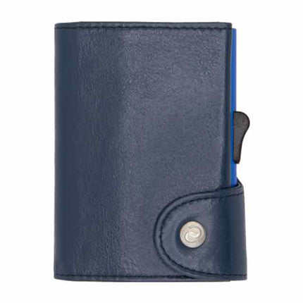 LASN 640Toolmart GiftsMARALIK - c - secure Classic Italian Leather RFID Wallet Cobalto