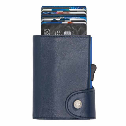 LASN 640Toolmart GiftsMARALIK - c - secure Classic Italian Leather RFID Wallet Cobalto