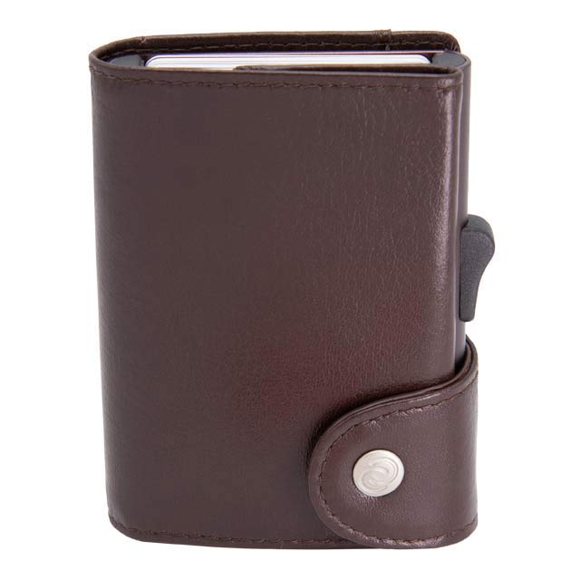 LASN 642Toolmart GiftsMARALIK - c - secure Classic Italian Leather RFID Wallet Mogano