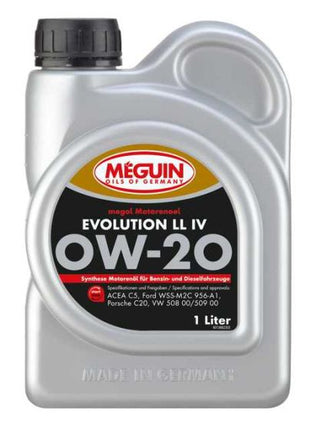 33026Meguin OilsMegol Motorenoel Evolution LL IV SAE 0W - 20 High - Performance Engine Oil | 1 Liter