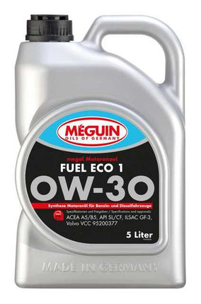 33039Meguin OilsMegol Motorenoel Fuel Eco 1 SAE 0W - 30 High - Performance Engine Oil | 5 Liter