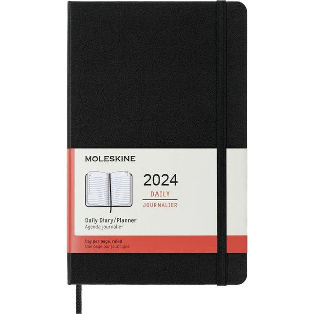 OWMOL 5204Toolmart GiftsMoleskine 2024 Daily 12M Planner - Hard Cover - Large