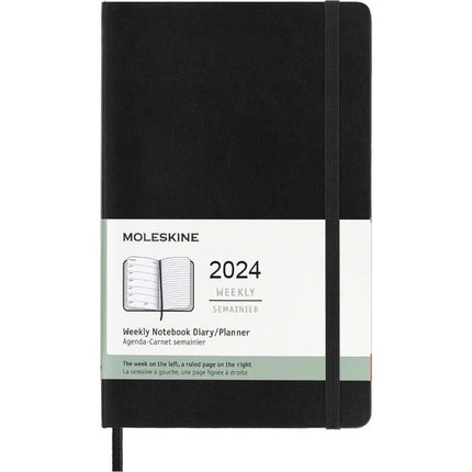 OWMOL 5203Toolmart GiftsMoleskine 2024 Weekly 12M Planner - Soft Cover - Large