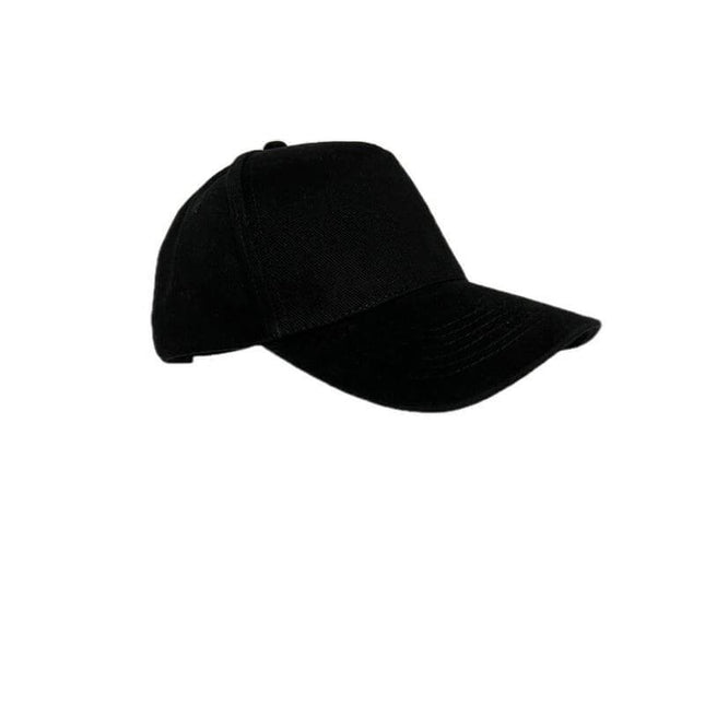 HWSN 523Toolmart GiftsNARVA - 5 Panel Heavy Brushed Cotton Cap - Black