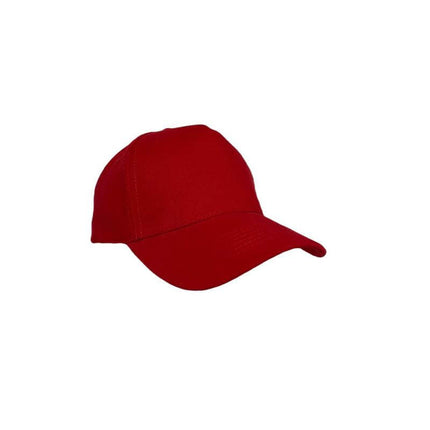 HWSN 527Toolmart GiftsNARVA - 5 Panel Heavy Brushed Cotton Cap - Red