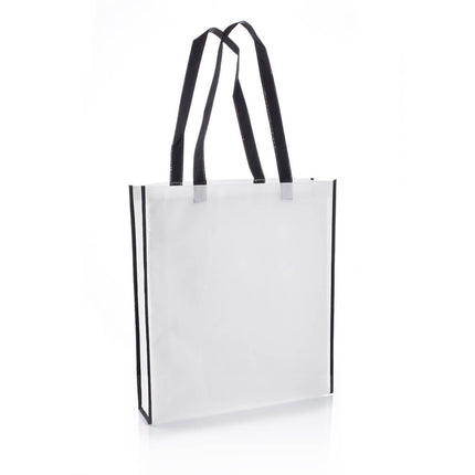 NW001 V - White/BlackToolmart GiftsNon - Woven Shopping Bag Vertical White/Black