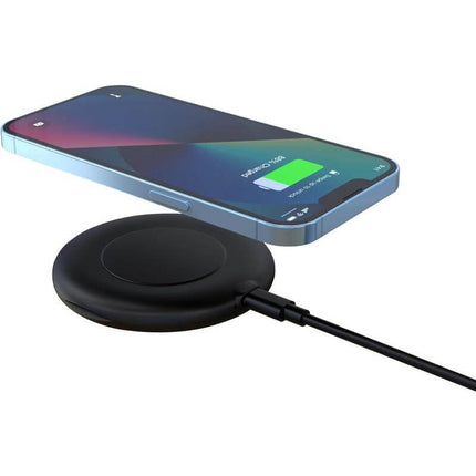 ITWC 1169Toolmart GiftsOSLO - @memorii Recycled 15W Wireless Charger Multi - Cable Set - Black