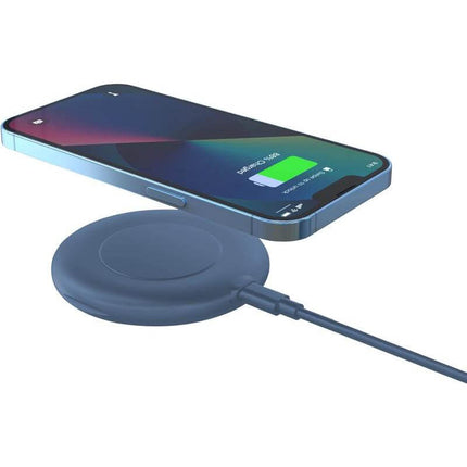 ITWC 1171Toolmart GiftsOSLO - @memorii Recycled 15W Wireless Charger Multi - Cable Set - Blue