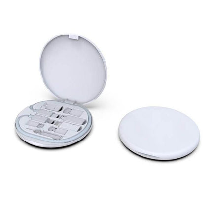 ITWC 1170Toolmart GiftsOSLO - @memorii Recycled 15W Wireless Charger Multi - Cable Set - White