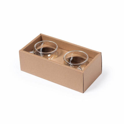 DWEN 3141Toolmart GiftsPAMA - Set of 2 Espresso Cup with Bamboo Coaster