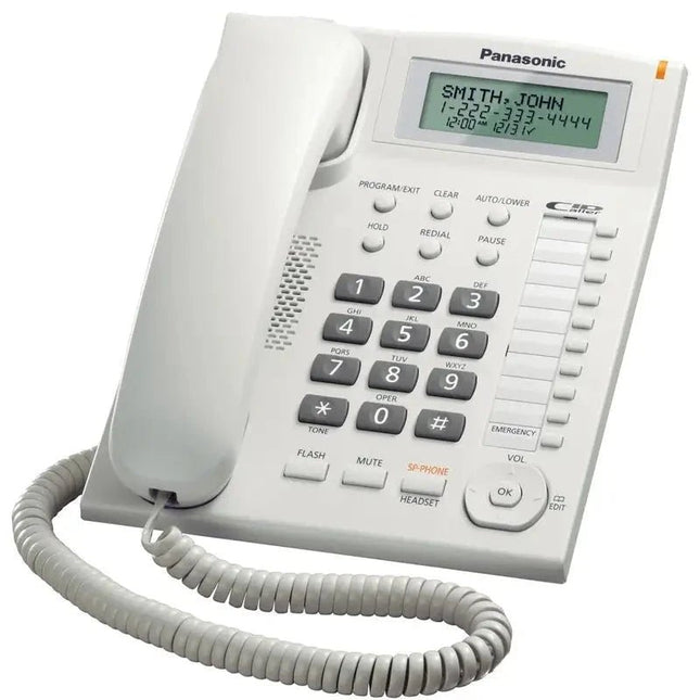 PanasonicPanasonic Analog Phone with Speaker and Screen | KX - TS880 | Single - Line Corded Phone with Caller ID, Speakerphone, and LCD Display