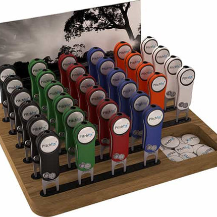 GAPF 101Toolmart GiftsPar 2.0 - Pitchfix Retail Concept - 32 divot tool PoS display