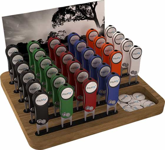 GAPF 101Toolmart GiftsPar 2.0 - Pitchfix Retail Concept - 32 divot tool PoS display