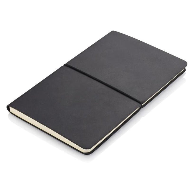 NBSN 5152Toolmart GiftsPEJA - Santhome A5 Recycled PU Soft Cover Notebook - Black