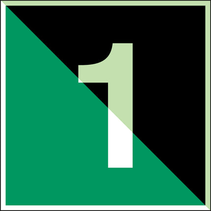 Glowinthedark safety sign