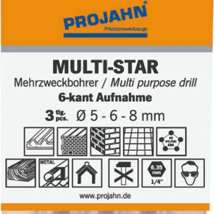 PROJAHN Multi-Star Set 3-pcs. 6kt 5, 6, 8 mm , 57004