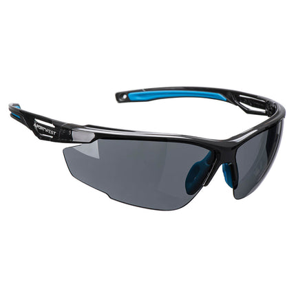 Portwest PS37 Anthracite KN Safety Glasses Smoke , PS37SKR