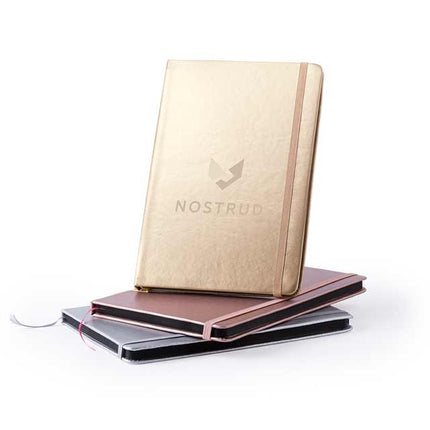 NBMK 102Toolmart GiftsPU A5 Notepad In Metallic Gold Color