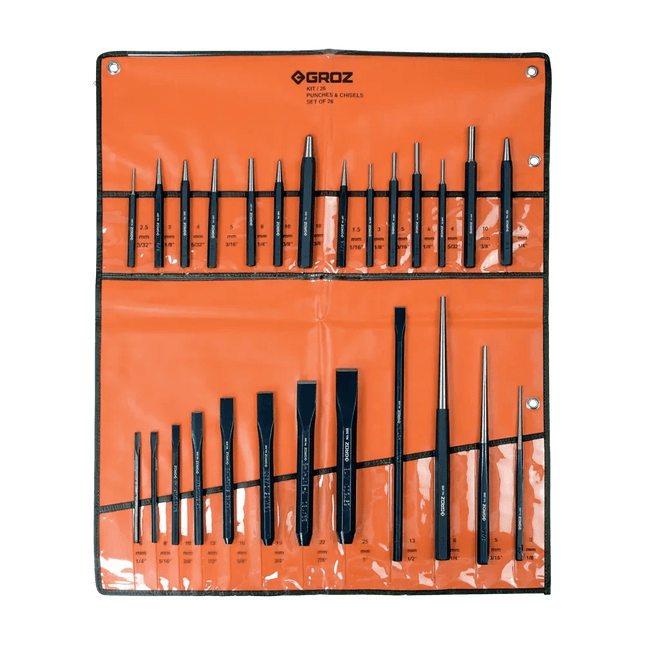 8901486330044grozPunch & Chisel Set 26 Pc | Groz