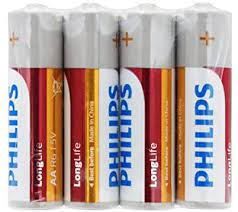 Philips LongLife Zinc Carbon Batteries AA 4 pcs/pack | Toolmart