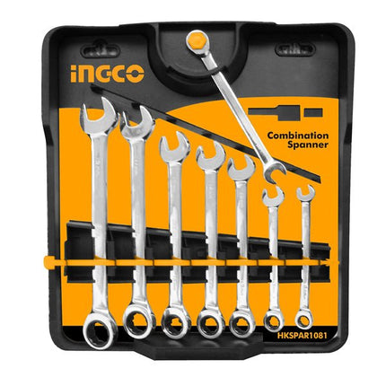 HKSPAR1081INGCORatchet Spanner Set 8pcs