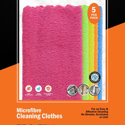 Royalford 5-Piece Microfiber Cleaning Cloth Set | RF11076 , 6294016426433