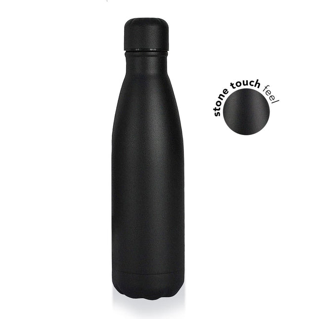 DWGL 3129Toolmart GiftsRONDA - Stone Touch Insulated Water Bottle - Black