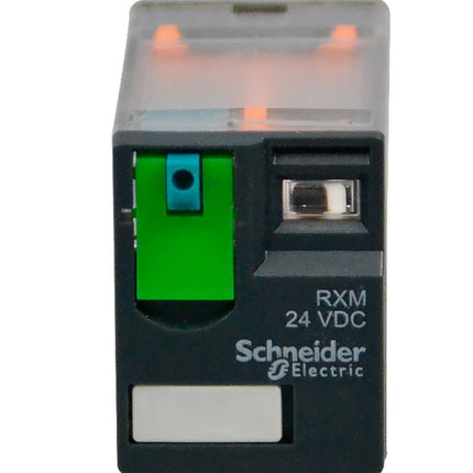 RXM2AB1BDSchneider ElectricRXM2AB1BD | 12A, 2CO, lockable test button, 24V DC ريليه