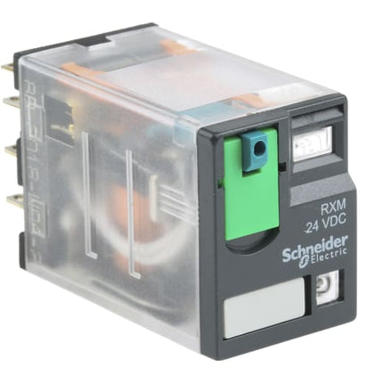 RXM4AB2BDSchneider ElectricRXM4AB2BD | 6A, 4CO, with LED, lockable test button, 24V DC ريليه