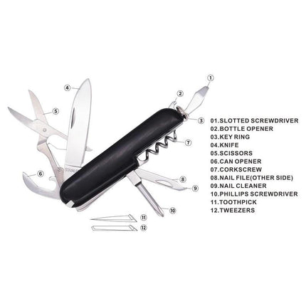 MTGL 9117Toolmart GiftsSALO - 12 in 1 Multi Function Tool - Black